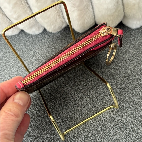 Coach Mini Skinny Id Case In Signature Canvas NWT - Picture 5 of 8